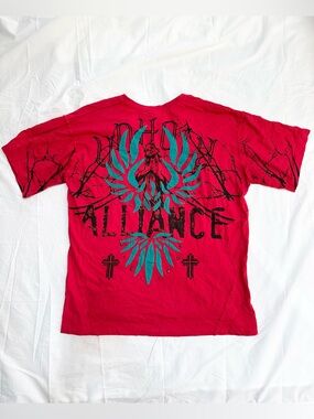 Blac Label “Hallowed Be Thy Name / Unholy Alliance” Embellished Tee
